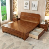 Двойная кровать с твердым деревом в китайском стиле 1,8 метра.