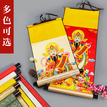 The God of Wealth Silk Scrolls Hanging Painting The God of Wealth Fengshui Wall Sticker