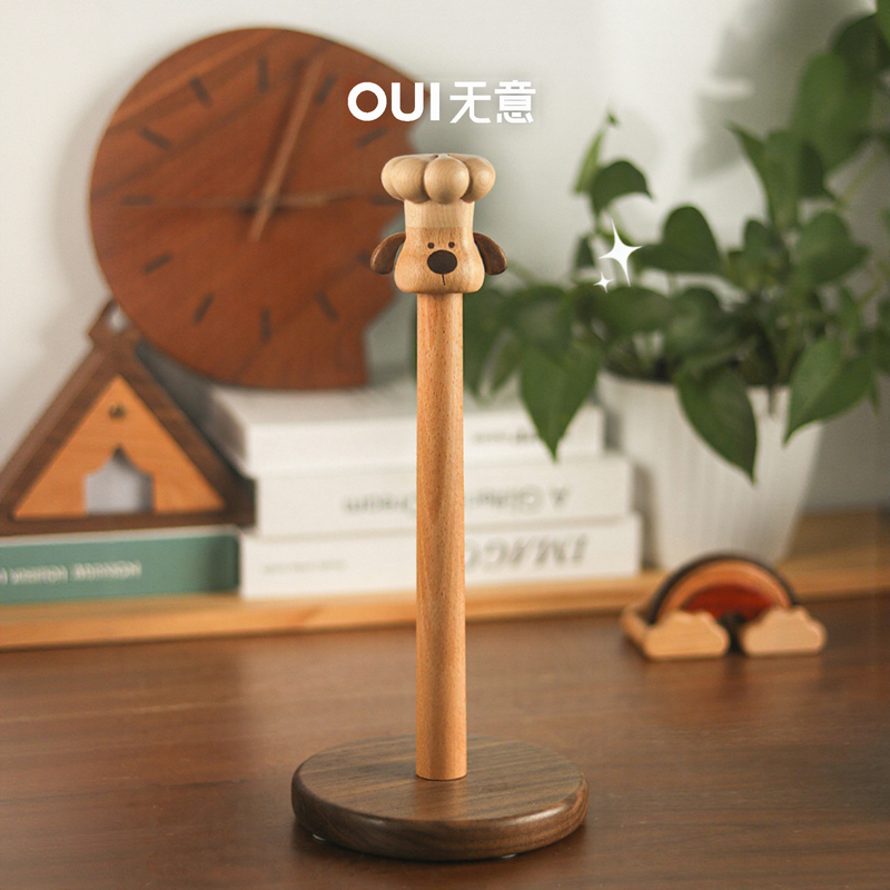 Oui Accidental Kitchen Paper Towel Holder Vertical Household Creative Cute Solid Wood Tissue Holder Roll Paper Holder Oui Accidental Kitchen Paper Towel Holder Vertical Household Creative Cute Solid Wood Tissue Holder Roll Paper Holder