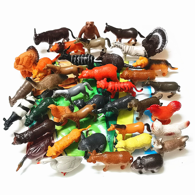 Simulated Farm Poultry and Wildlife Park Model Toy Set Tiger Elephant Chicken Cow Sheep Horse Pig Duck Simulated Farm Poultry and Wildlife Park Model Toy Set Tiger Elephant Chicken Cow Sheep Horse Pig Duck