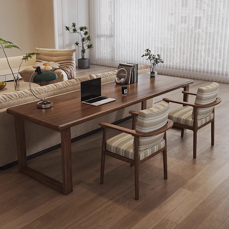 South American Walnut Wood Sofa Desk Solid Wood Double Computer Desk Home Study Desk Office Desk Writing Workbench