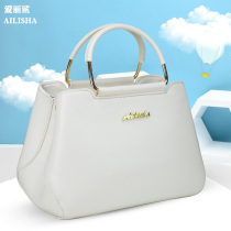 Fashion womens bag 2022 spring and summer new Korean version tide single shoulder inclined cross hand temperament 100 hitch genuine leather texture female style bag