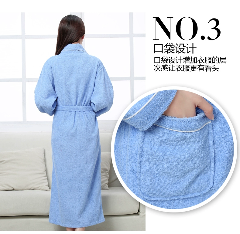 Chất liệu khăn bông mùa thu và mùa đông áo choàng tắm khách sạn vài chiếc áo ngủ nam và nữ thấm nước áo choàng người lớn kích thước lớn quần áo hấp váy ngủ nam mùa đông