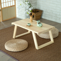 Japanese Windowsill Floor table Bay Window table Tatami coffee table Solid wood Kang table Low table Computer table Balcony small dining table