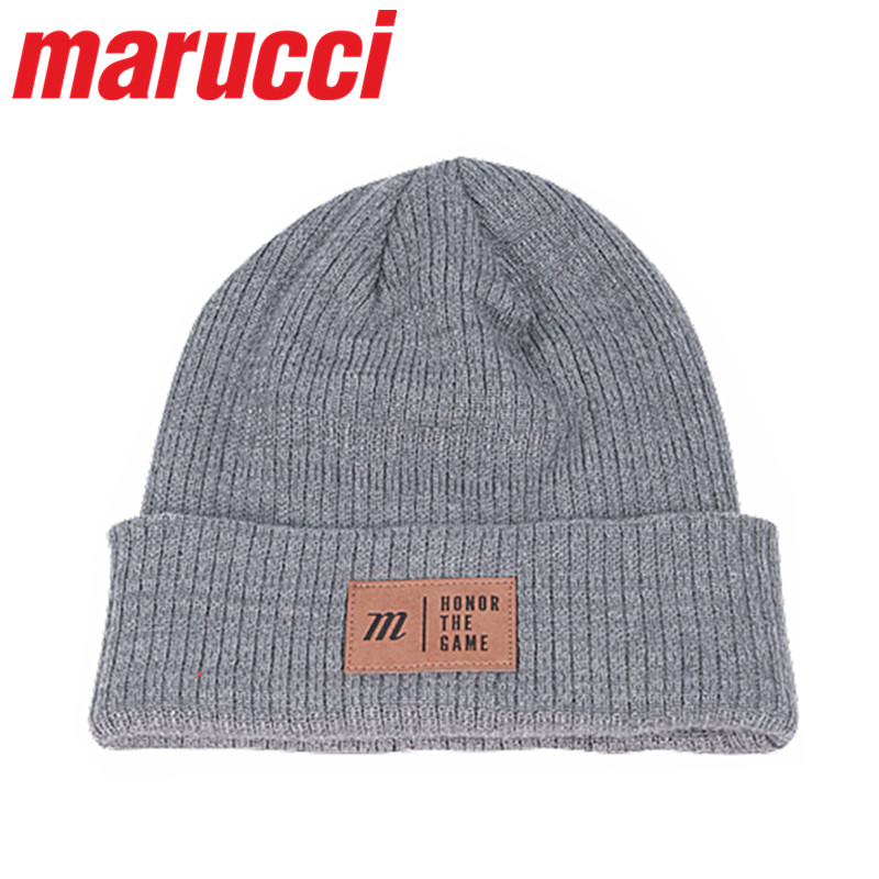 (Nine Bureau Baseball) USA MARUCCI HONOR THE GAME BEANIE KNIT WARM SUEDE LINE HAT 