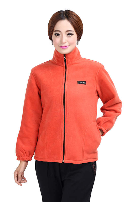 Phụ nữ trung niên lông cừu lông cừu áo len mẹ dày cộng với nhung lớn kích thước đứng cổ áo ấm phiên bản chất lượng váy cho phụ nữ trung niên