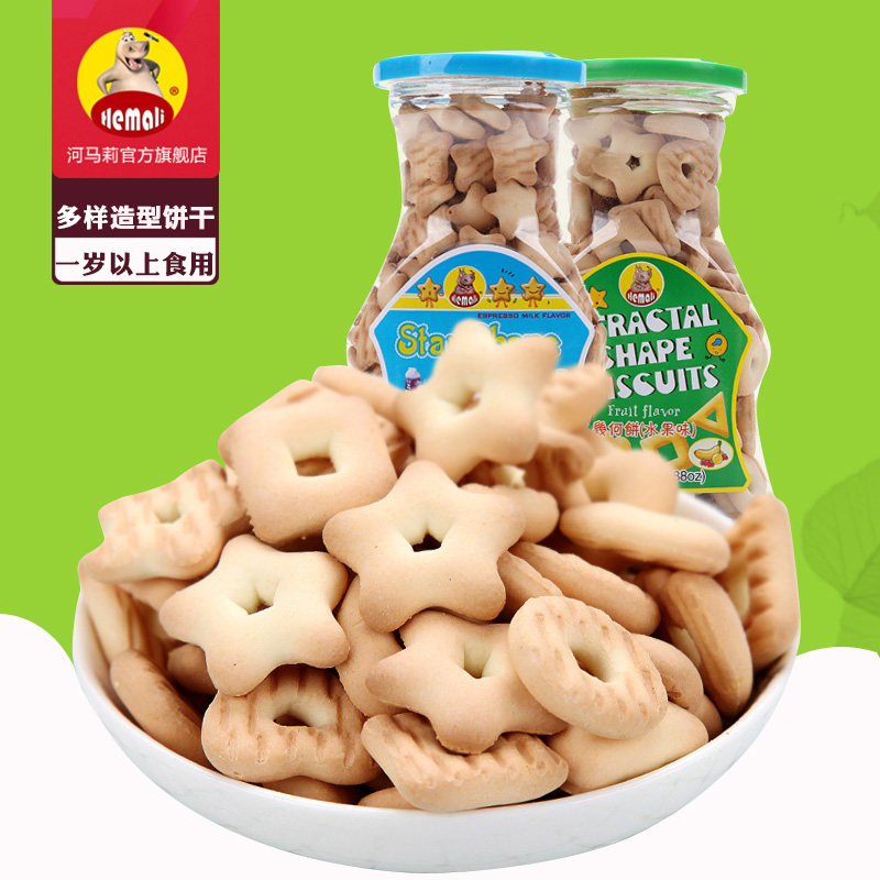 Taiwan brand Hippo Li creative shape geometric leisure office children's snacks finger crisp biscuits 110g