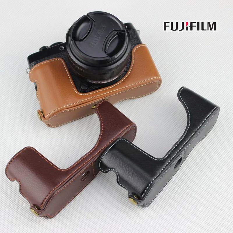 Suitable for Fuji XT100 micro-single camera bag X-T200 leather base dedicated half set handle design XT1