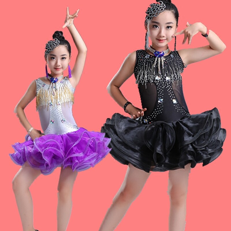 New Latin Dance Girls Performing Dressing Stage Performing Costume Exercise Dressing Dressing Dressing