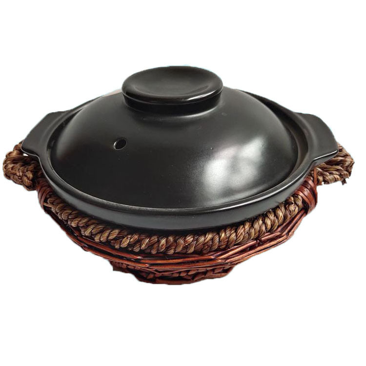 Willow and rattan ground pot basket claypot blue casserole base mat fruit plate tray round double handle willow basket blue basket flat bottom