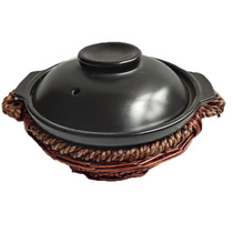 Willow Rattan Chicai Pan Basket Saucepan Blue Casserole Base Cushion Fruit Tray Tray Round Double Handle Willow Basket Flat Bottom
