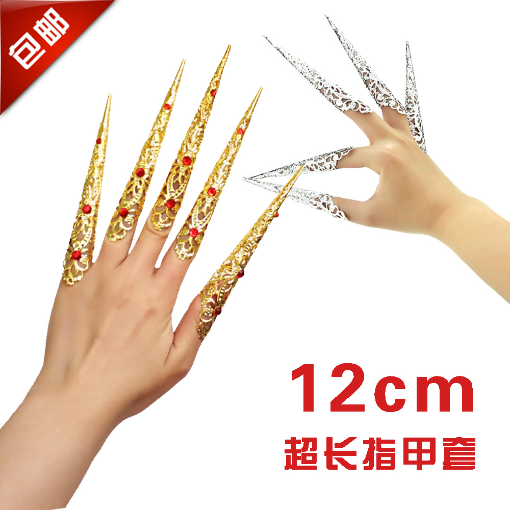 Children's adult thousand-handed Guanyin nail set ancient costume ancient fake long armor set palace queen imperial concubine Qing Dynasty ancient style
