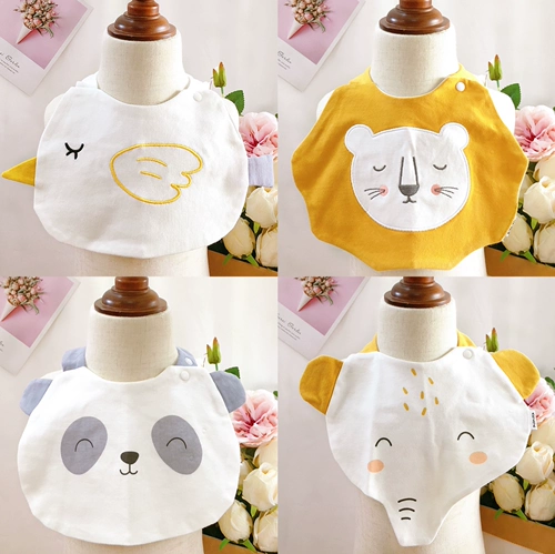 Детский милый слюнявчик, хлопковый водонепроницаемый мультяшный мягкий нагрудник для младенца, хорошо впитывает воду