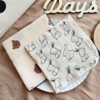 Star Moon Bear + Line Rabbit 2 маленькие квадратные шарфы