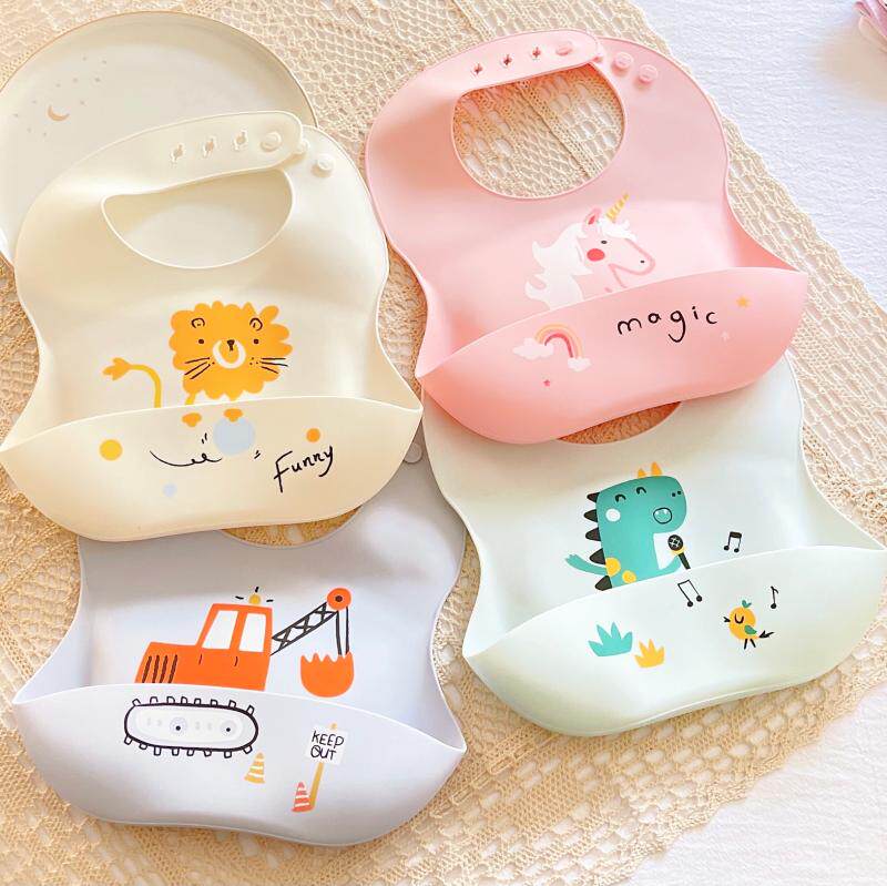 Newborn baby boy child silicone rubber bib waterproof and anti-fouling and free of sprinting towel food for eating around