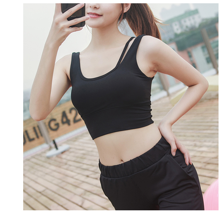 Áo ngực thể thao chống sốc cơ sở dài tập hợp khuôn mẫu không có vòng thép đồ lót nữ vẻ đẹp trở lại yoga chạy tập thể dục áo ngực - Đồ lót thể thao quần áo tập thể dục