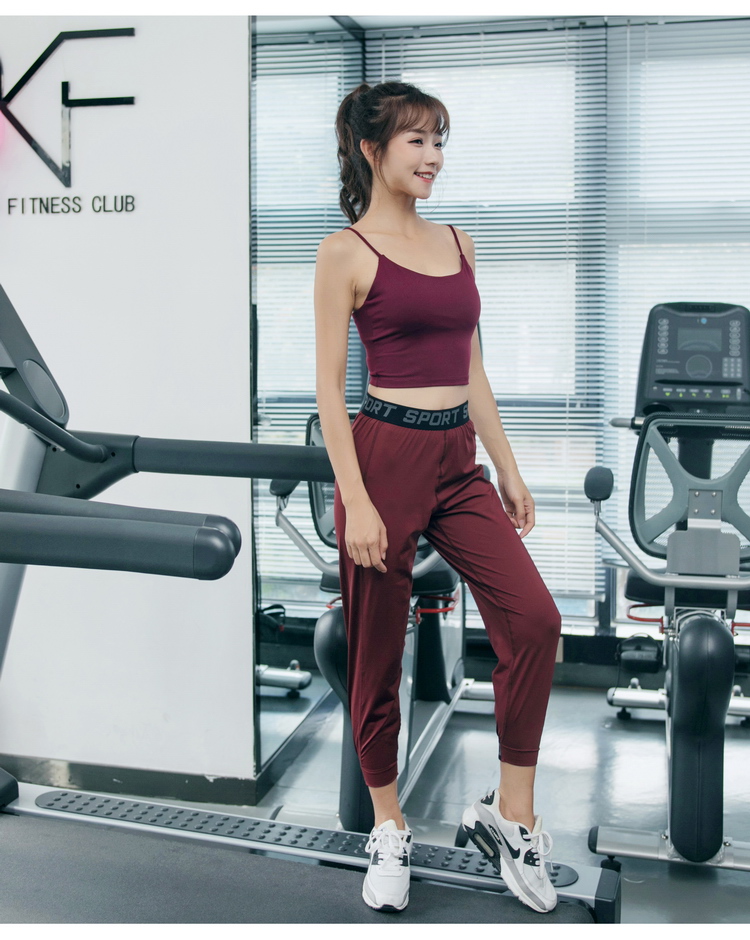 Áo vest thể thao nữ sling Slim đồ lót chống sốc mỏng mà không có áo vest bên ngoài mặc yoga chạy thể dục áo ngực - Đồ lót thể thao ao gym