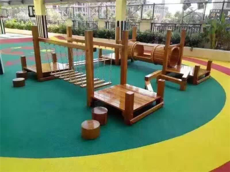 Kindergarten children's wooden climbing frame climbing net toys imported wooden outdoor amusement facilities children's amusement canoe