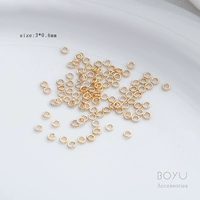 14 тыс. Сумка золота 3 ммх0,6 мм открывающее кольцо [100]