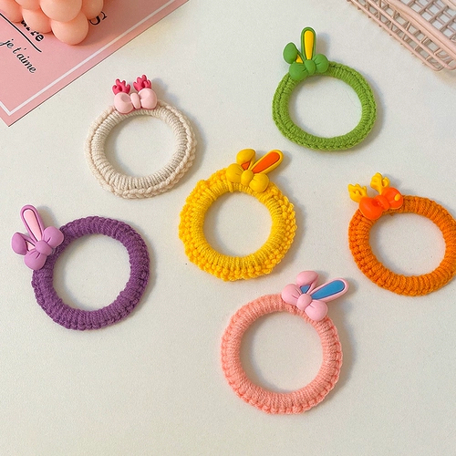 Трикотажный плетеный аксессуар для волос ручной работы, резинка, популярно в интернете, в корейском стиле