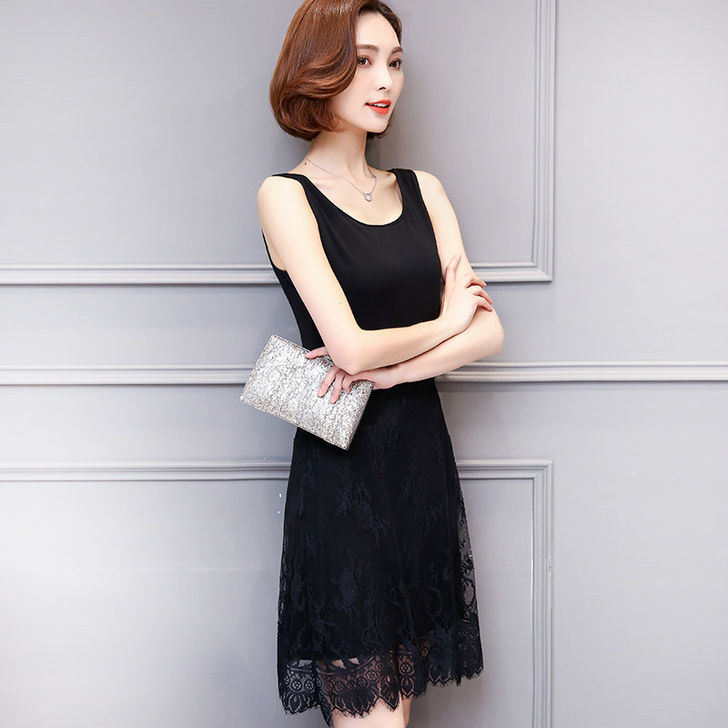 吊带背心裙女中长款2017夏季新款莫代尔大码无袖秋冬打底连衣裙