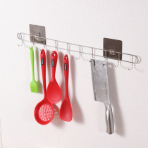  Punch-free stainless steel hook Kitchen strong sticky hook behind the door clothes hook household bathroom one-piece hook row hook