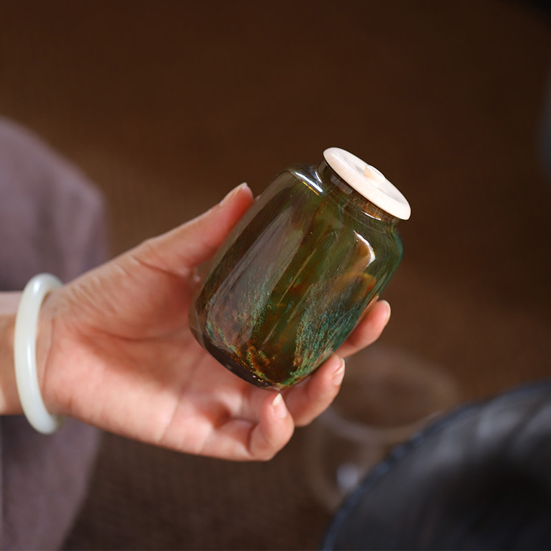 Boglass language original glass tea bin tea leaf jars pink retro wind design sealed glazed out small tea leaf jars