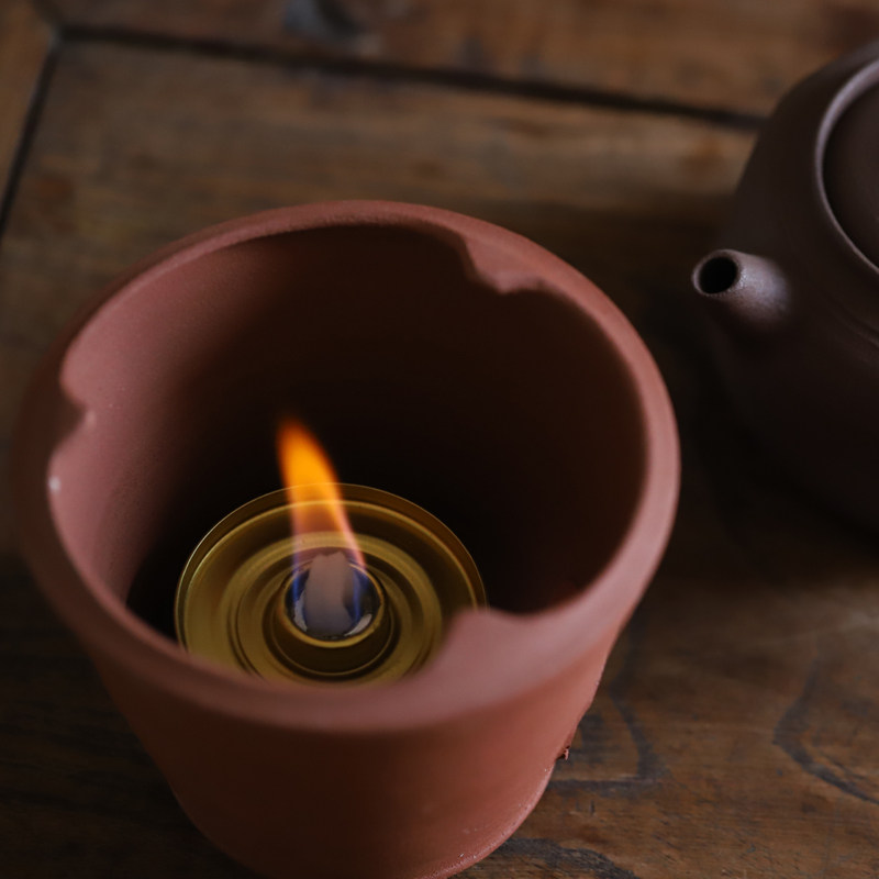 Handmade Purple Sand Clay Alcohol Oven Utive Tea With Boiled Tea Candle Stove Accessories Jingdezhen Sanschi Day Style Retro