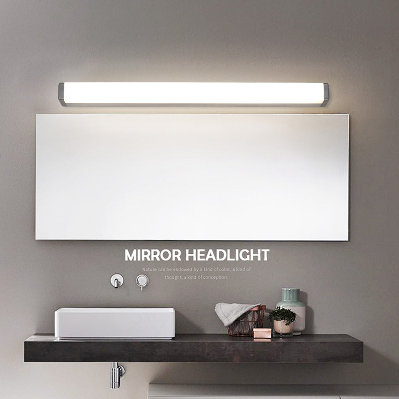 Free Punch Mirror Front Light Led Makeup Room Bathroom Bathroom bathroom Modern minimalist make-up Desk Mirror Tonic light make-up lamp