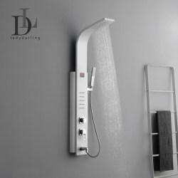 German Leiderdan Shower Set for Home Bathroom, Intelligent High-Definition Digital Display, Constant Temperature, Pressurized White Shower Screen