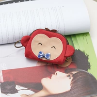 Темно -красный фон обезьяна (лук) - мультфильм