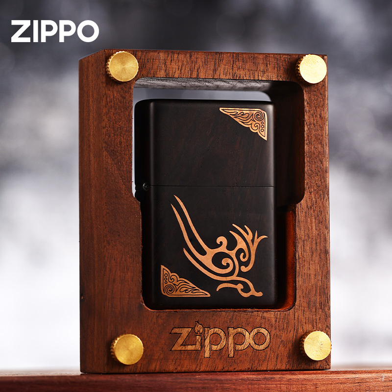 zippo lighter official original dress sandalwood inlaid purple light east to kerosene windproof men's gift box collection-Taobao