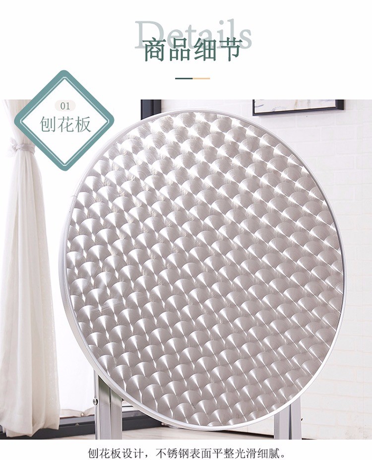 Bàn tròn bằng thép không gỉ có thể đơn giản là bàn vuông gấp ngoài trời giải trí ngoài trời căn hộ nhỏ nhà ăn bàn - Bàn mẫu bàn học đẹp