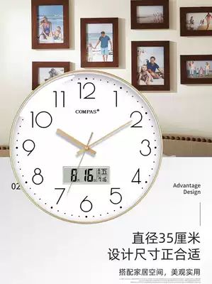 Kangba silent modern wall clock clock living room bedroom creative simple home fashion atmospheric wall watch quartz clock