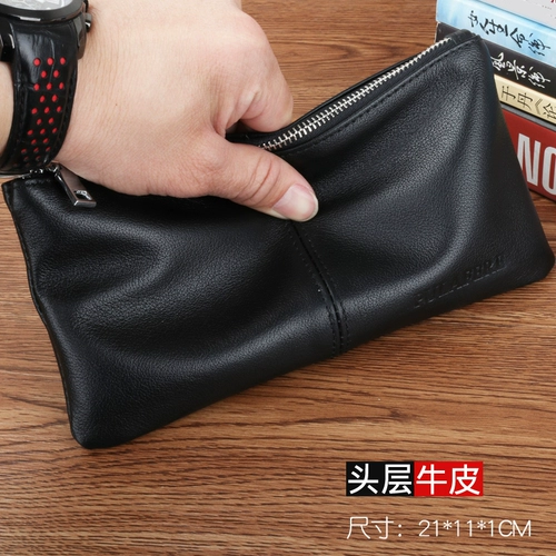 Мужской бумажник, мужская барсетка, маленькая сумка клатч, кожаная сумка с петлей на руку, из натуральной кожи