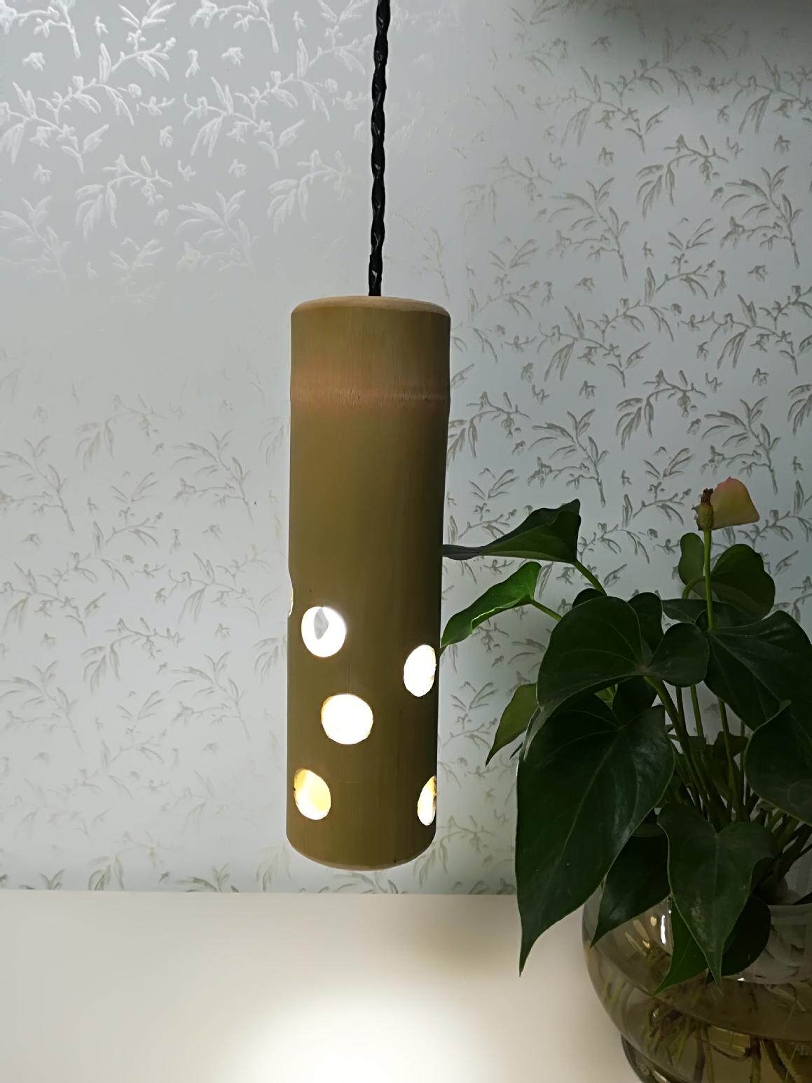 Bamboo tube chandelier, bamboo hat lampshade, bamboo tube handicraft ceiling lamp, new Chinese style creative chandelier, LED leisure farm lampshade