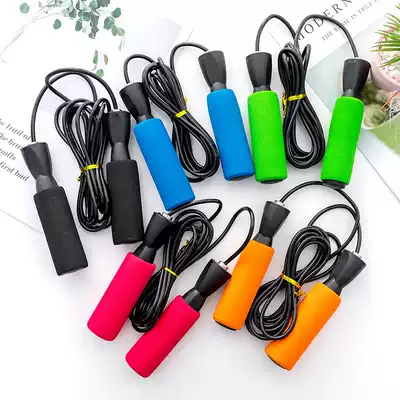 Full student fitness skipping plastic training skipping rope bearing handle skipping rope PVC rope steel wire skipping rope