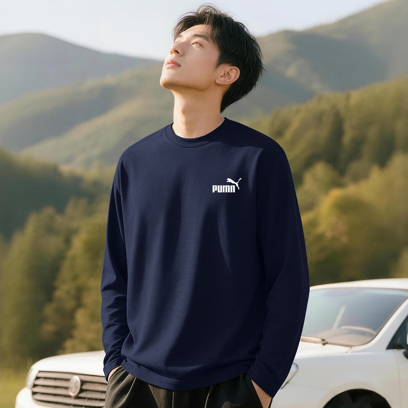 【Outlet Official Warehouse】Heavyweight Long Sleeve Crew Neck T-Shirt for Men, 2026 Autumn New Pure Cotton T-Shirt Top Base Layer 【Outlet Official Warehouse】Heavyweight Long Sleeve Crew Neck T-Shirt for Men, 2026 Autumn New Pure Cotton T-Shirt Top Base Layer