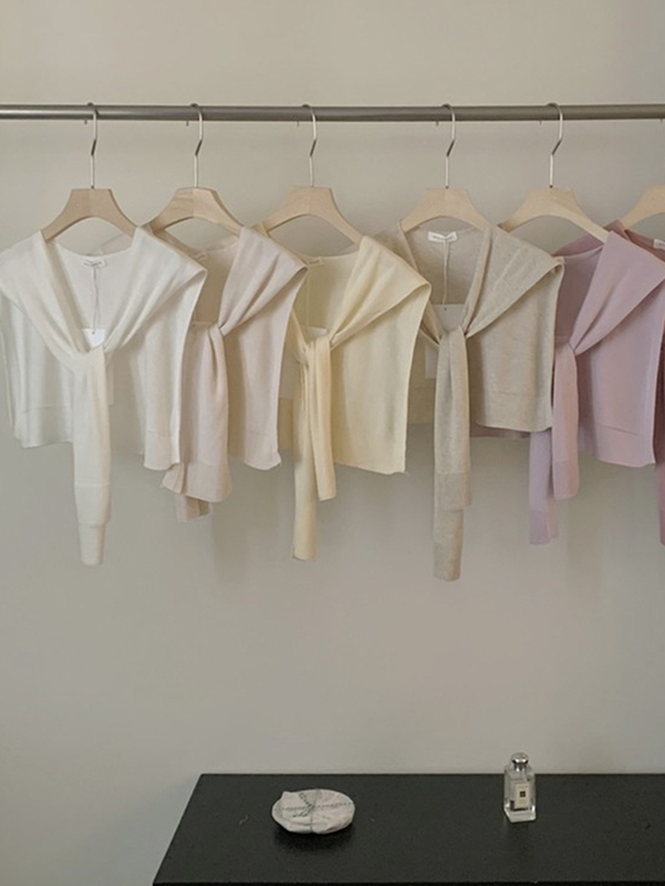 White Knitted Sweater, Slip Dress, and Shawl Jacket for Summer, Short Chic Air-Conditioning Cover-Up Top for Women White Knitted Sweater, Slip Dress, and Shawl Jacket for Summer, Short Chic Air-Conditioning Cover-Up Top for Women