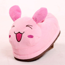 Winter new cute cartoon children cotton slippers non-slip thick-soled warm animal head slippers all-inclusive heel cotton shoes