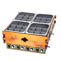 Wooden frame Oden cooking machine commercial electric Oden cooking pot noodle cooker four-cylinder fish egg skewers spicy hotpot equipment