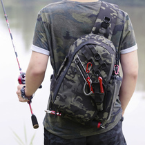 Luya Multifunction Slanted Satchel Single Shoulder Backpack Purse rod Pack one-piece backpack Waterproof Fishing Gear Special Fishing Bag