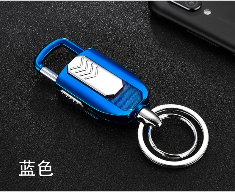 Keychain bật lửa sạc đa chức năng tùy chỉnh chống gió cá tính usb điện tử nhẹ hơn để gửi bạn trai - Bật lửa bật lửa dầu ngày xưa