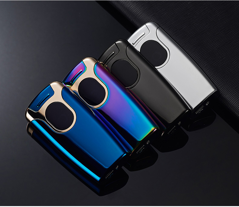 2018 mới đôi cung nhẹ sạc cá tính laser tùy chỉnh sáng tạo usb điện tử thuốc lá nhẹ hơn để gửi bạn trai bật lửa khò cao cấp