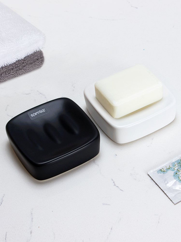 Swiss SPIRELLA home ceramic incense box Light luxury fashion drain powder room free hole fat box dish holder