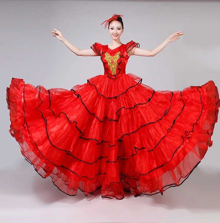 Opening dance big swing skirt performance costume 720 degrees atmospheric Kangkang dance costume flamenco Spanish dance 540 degrees female