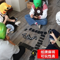 Waterproof Mahjong Mini Portable 144 Travel Mahjong Poker Cards Waterproof Free 2 Dice Game Entertainment