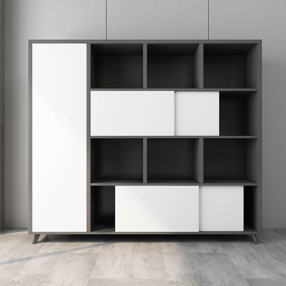 Guangzhou Office Furniture Cabinet Wood Cabinet Wood Floor Background Cabinet Decorative Cabinet Information Cabinet Bezel Cabinet Office Cabinet