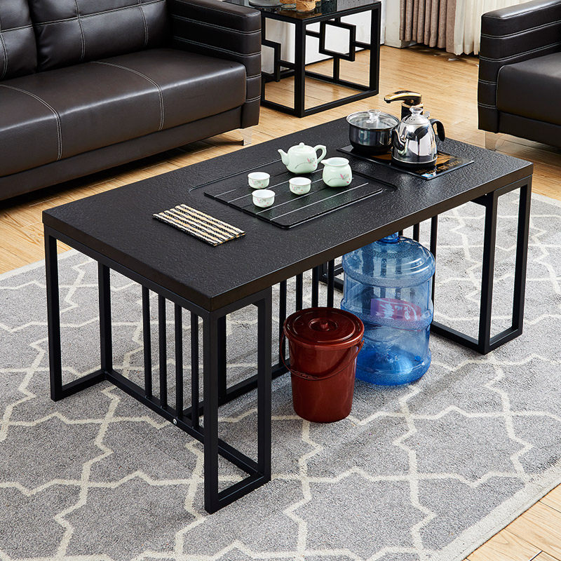 Burning Stone Kung Fu Tea Table Brief Modern Creative Stainless Steel Marble Tea Table Office Tea Table With Induction Cooktop