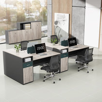 Office desk office simple modern Four People 4 people industrial wind card seat Staff Office table and chair combination